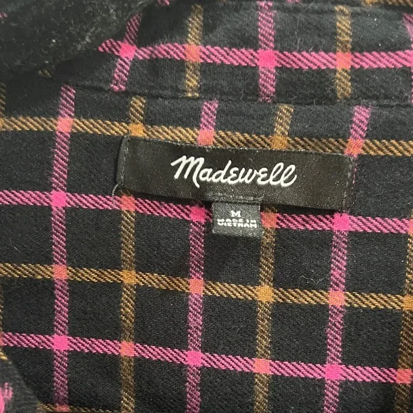 Madewell Plaid Button-Up Shirt - Size M - Picture 2 of 8